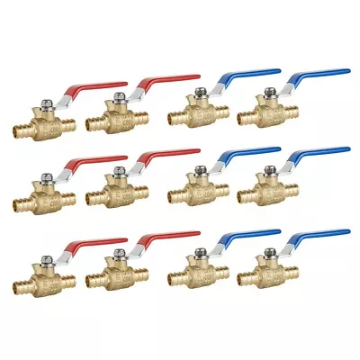 Efield 12pcs 1/2  Pex Full Port Shut Off  Brass Ball Valve Hot  &cold No Lead • $37.99