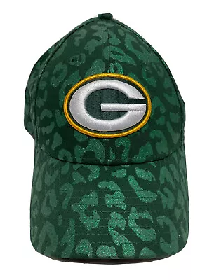 Green Bay Packers Womens Glitter Football Strapback Leopard Design New Era Hat • $59.99