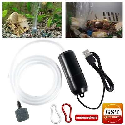 $12.89 • Buy USB Aquarium Oxygen Pump Mini Fish Tank Air Pump Compressor Aerator Accessories