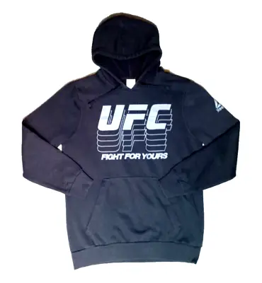 Reebok UFC Hoodie Men's Large Black Fight For Yours Pullover Hooded Sweatshirt • $18.88
