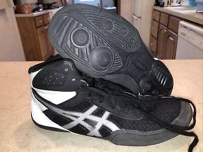 Asics Matflex 6 Wrestling Shoes Men's Size 8.5 Black White 1081A021 Please READ • $21.50