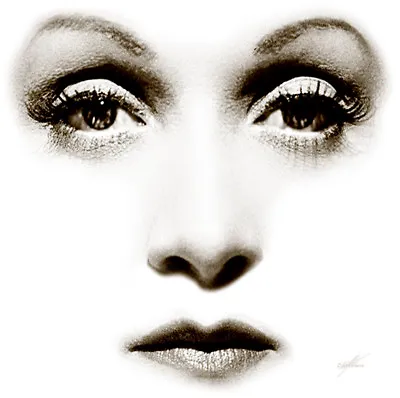 Visage Collection - Marlene Dietrich - Alone - 24  X 24  Canvas Art Poster • $39.99