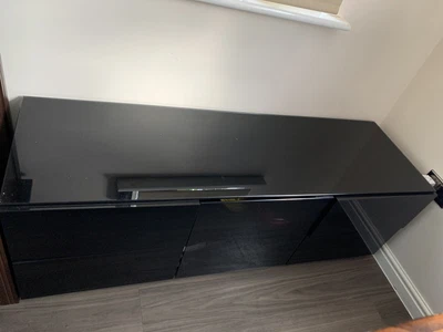 £25 • Buy Black Glass TV Unit / Cabinet