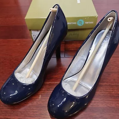 Mootsies Tootsies Navy Patent Ideall Pump Women's Size 7.5M - New • $14.95