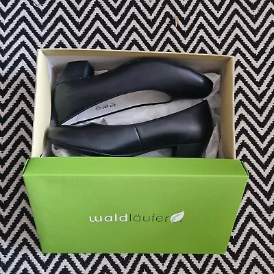 Waldlaufer Black Leather Womens Shoes.Brand New With Box. UK Size 6. US Size 8.5 • £21.50
