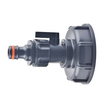 Easy To Use IBC Drain Adapter Nozzle Fitting With Male And Female Valve • £5
