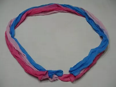 Pink And Blue - 24  X 62  - 100% Viscose Scarf! • $5.99