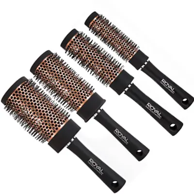 Professional Radial Hair Brush Gold Thermal Ceramic Hair Styling Brush • £7.49
