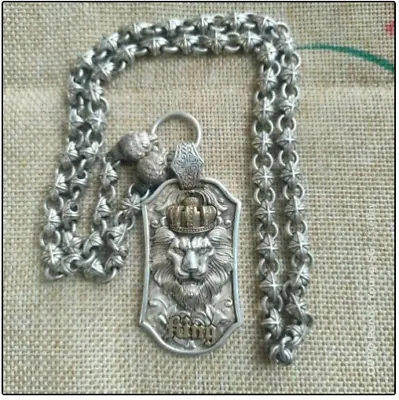 Rare Chinese Miao Tibetan Silver Handmade Necklace Jewelry Noble Gift • $25.99