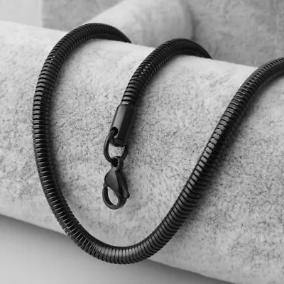 4.2/6mm Stainless Steel Cool Snake Round Chain Mens Womens Necklace Jewelry 24  • $8.54