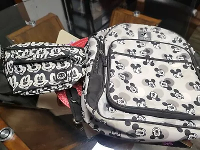 Mickey Mouse Toss Head Backpack Diaper Bag&Neff Beelbag Pack Mickey Disney  • $32