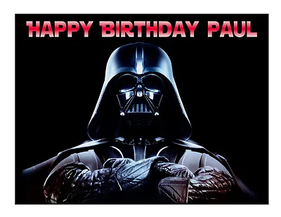 Star Wars Darth Vader Edible Cake Image Topper Party Cake Decoration Sheet • £9.60