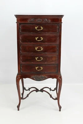 £450 • Buy Edwardian Mahogany Music Cabinet - Antique Collectors Chest Drawers Cupboard