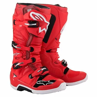 New Alpinestars Tech 7 Red Motocross Boots Adult Size 8 Mx • $399.95