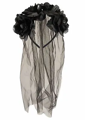£3.25 • Buy Zombie Dead Corpse Bride Black Veil Headband Halloween Wedding Fancy Dress 