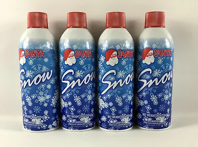 $99 • Buy (4) Cans Santa Snow Spray 9oz Holiday Christmas Craft Window Decoration