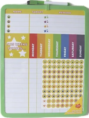 Reward Chart & Magnetic Star Chart Encourages Good Behaviour Assorted Colours • £14.95