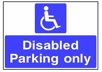 £0.99 • Buy NO PARKING DISABLED RESIDENT NEEDS THIS SPACE Sign Digital PDF 120 DISABLE Human