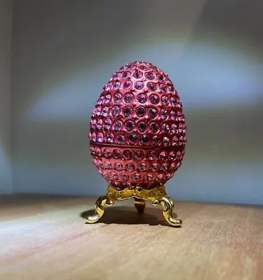 Rucinni Sparkling Swarovski Crystal Covered Brilliant Egg Trinket Box • $25