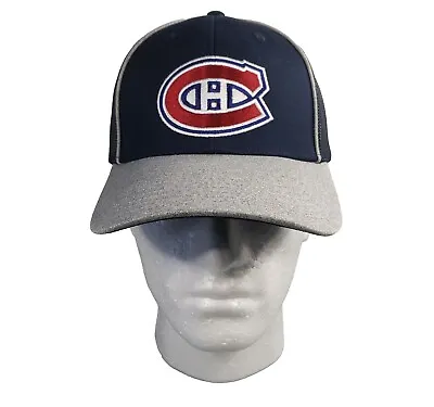 Montreal Canadiens Hat Mens Blue Gray Snapback Cap Mesh Trucker Style NHL - NEW • $22.49