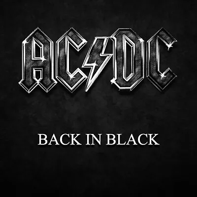 AC/DC  Back In Black  Iconic Album Cover Poster Various Sizes • £4.49