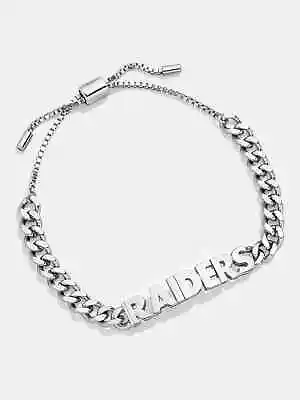 BaubleBar NFL Las Vegas Raiders Silver Curb Chain Bracelet - NWT - CHARITY • $35