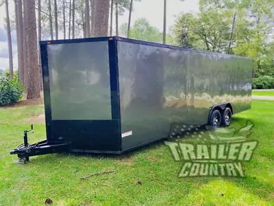 New 8.5x24 V Nose Enclosed Cargo Black Out Car Trailer Toy Blackout Hauler • $9195