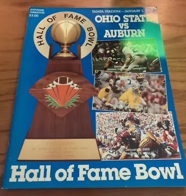 1990 Hall Of Fame Bowl Program Ohio State V Auburn Frey Herbstreit Pelini Walton • $14.99