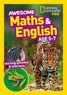 Awesome Maths And English Age 5-7: Ideal For Use At Home (National Geographic Ki • £2.95