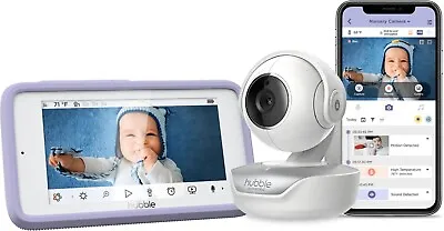 Hubble Nursery Pal Premium Smart Baby Monitor 5  Touch Screen Privacy Mode • £64.99