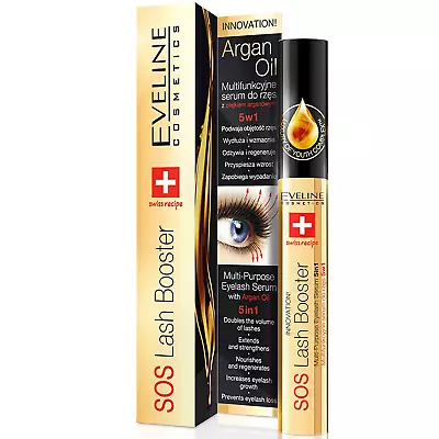 £3.95 • Buy Eveline SOS Lash Booster Conditioner 5in1 Argan Oil Eyelashes Growth Serum 10ML