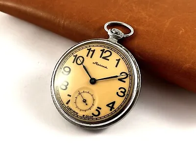 1970s Original MOLNIJA 3602 Vintage USSR Soviet Union USSR Pocket Watch • $64.99