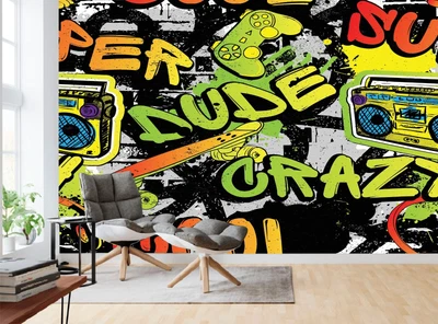 £95.99 • Buy Graffiti Wall Mural Photo Wallpaper Music For Boys Room Decor Giant Paper Poster