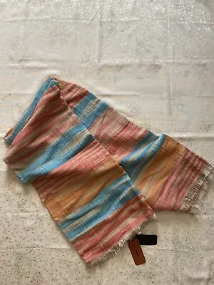 NWT Missoni  Home Nicole Throw  With Fringes  Linen/Wool 51”x 75” Made In Italy • $350