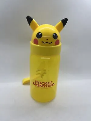 Pokémon Pocket Monster Pikachu Water Bottle W/ Straw 350ml Pokemon Nintendo • $25