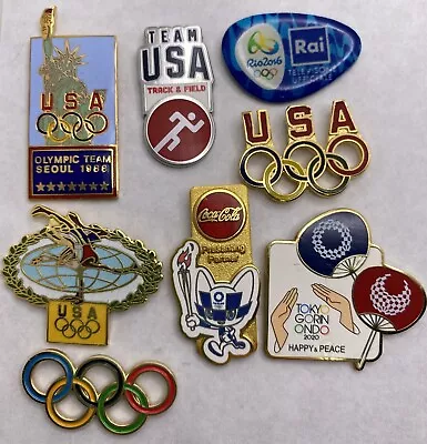 2024 Paris Olympics Pin Badges - Trader Set Of 10 • $14.99