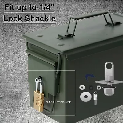 Ammo Can Box Lock Hardware Kit 30 50 Steel Gun Safe Ammo Box Locking Set(no Box) • $9.99