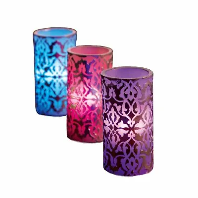 £12.95 • Buy Wax Pillar Candle LED Light Flameless Colour Changing Vanilla Scented 3 Pack