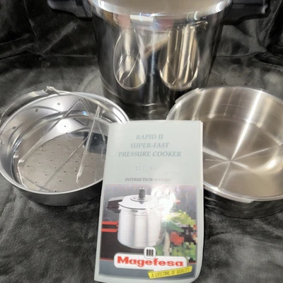 $49.99 • Buy Magefesa Rapid III Super-Fast Pressure Cooker Stainless Steel W/Steamer