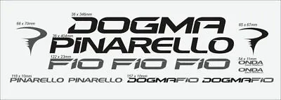 $39 • Buy Pinarello Dogma F10 Custom Made Frame Decal Set Black/gray