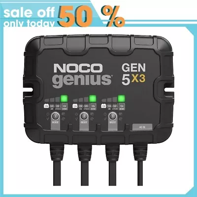 NOCO GEN5X3 12V 3 Bank - 15 Amp On-Board Battery Charger • $189.99