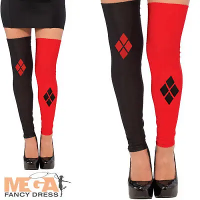 £11.99 • Buy Harley Quinn Fancy Dress Stockings Superhero Ladies Fancy Dress Adult Costume Ac