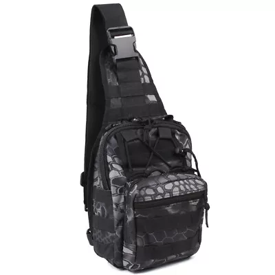 Mens Backpack Tactical Sling Shoulder Bag Molle Travel Chest Pack Outdoor Hiking • $12.99