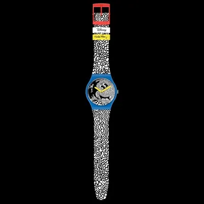 SWATCH X KEITH HARING X DISNEY ECLECTIC MICKEY WATCH Brand New (SOLDOUT) SUOZ336 • $870.35