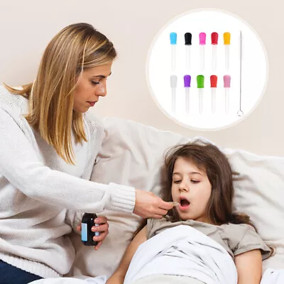  10 Pcs Liquid Droppers Medicine Pipettes Child Anti-choking • £5.99