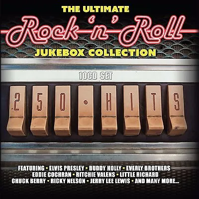 Rock N Roll 10 CDs 250 Hits The Ultimate Jukebox Collection Of 50s 60s Music New • $23.95