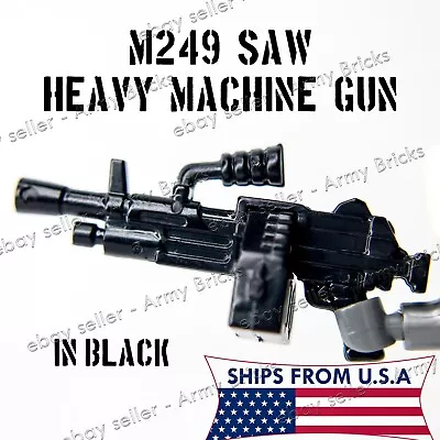 M249 SAW Heavy Machine Gun CUSTOM Brick Weapons Gun & Arms For Brick Minifigures • $2