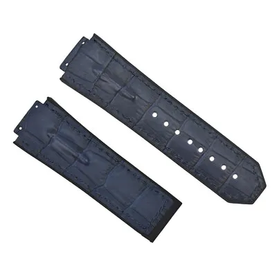 $19.95 • Buy 28mm Leather Rubber Strap For 48mm Hublot Big Bang Ceramic F1 King Power Blue Tq