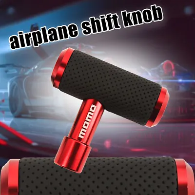Red MOMO Leather Car Shift Knob Aircraft Joystick Transmission Racing Gear  • $12.88