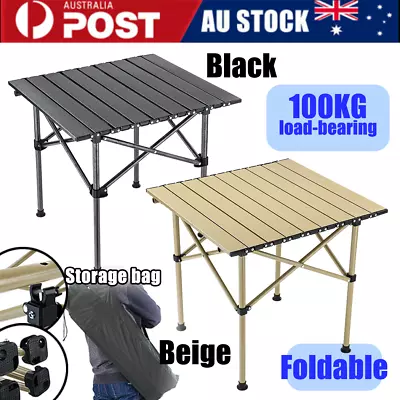 Folding Camping Table Roll Up Aluminum Portable Outdoor Picnic BBQ Desk D • $39.99